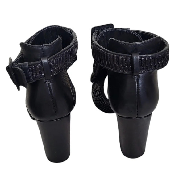 Schutz Women's Atanado Soft Block Heel Pump Shoes Brown Woven Sandal - Picture 3 of 6